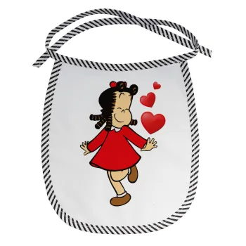 La petite Lulu, Σαλιάρα μωρού αλέκιαστη με κορδόνι Μαύρη