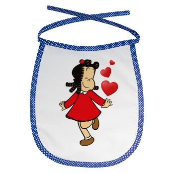 Η μικρή Λουλού, Σαλιάρα μωρού αλέκιαστη με κορδόνι Μπλε