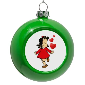 Η μικρή Λουλού, Στολίδι Χριστουγεννιάτικη μπάλα δένδρου Πράσινο 8cm