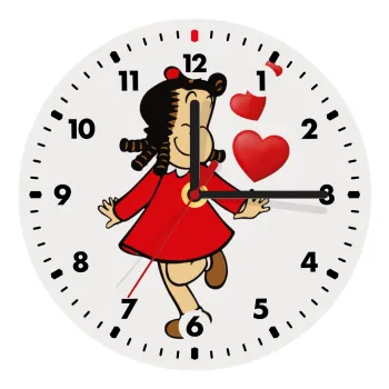 La petite Lulu, Wooden wall clock (20cm)