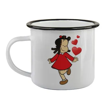 La petite Lulu, Κούπα εμαγιέ με μαύρο χείλος 360ml