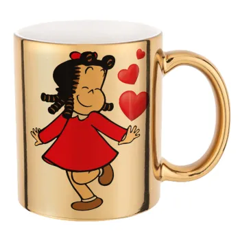 La petite Lulu, Mug ceramic, gold mirror, 330ml