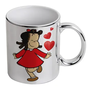 La petite Lulu, Mug ceramic, silver mirror, 330ml