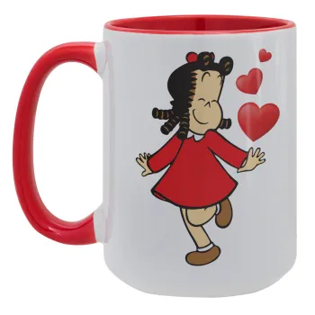 Η μικρή Λουλού, Κούπα Mega 15oz, κεραμική Κόκκινη, 450ml