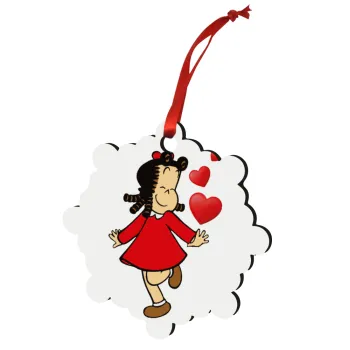 Η μικρή Λουλού, Στολίδι Χριστουγεννιάτικο στολίδι snowflake ξύλινο 7.5cm