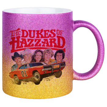 The Dukes of Hazzard, Κούπα Χρυσή/Ροζ Glitter, κεραμική, 330ml