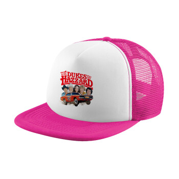 The Dukes of Hazzard, Καπέλο Ενηλίκων Soft Trucker με Δίχτυ Pink/White (POLYESTER, ΕΝΗΛΙΚΩΝ, UNISEX, ONE SIZE)