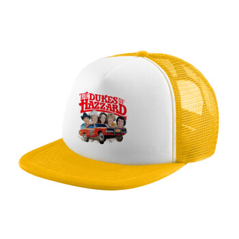 The Dukes of Hazzard, Καπέλο Soft Trucker με Δίχτυ Κίτρινο/White 