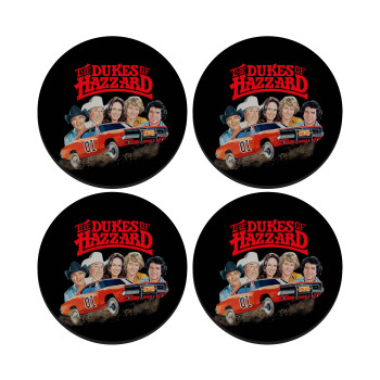 The Dukes of Hazzard, SET of 4 round wooden coasters (9cm)