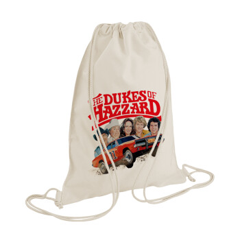 The Dukes of Hazzard, Τσάντα πλάτης πουγκί GYMBAG natural (28x40cm)