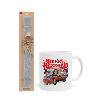 The Dukes of Hazzard, Easter Set, Ceramic Cup (330ml) & Easter aromatic flat candle (30cm) (GRAY)