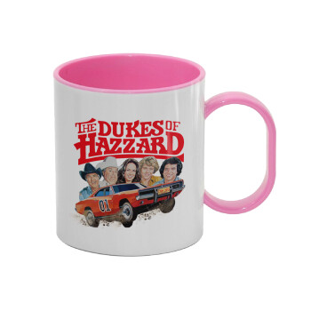 The Dukes of Hazzard, Κούπα (πλαστική) (BPA-FREE) Polymer Ροζ για παιδιά, 330ml