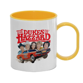The Dukes of Hazzard, Κούπα (πλαστική) (BPA-FREE) Polymer Κίτρινη για παιδιά, 330ml