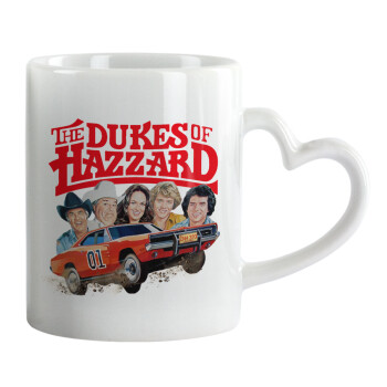 The Dukes of Hazzard, Mug heart handle, ceramic, 330ml