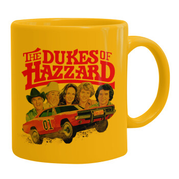 The Dukes of Hazzard, Ceramic coffee mug yellow, 330ml (1pcs)