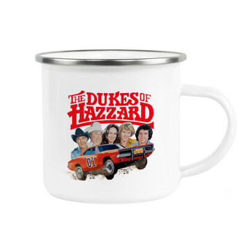 The Dukes of Hazzard, Metallic enamel cup white 360ml