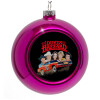 Purple Christmas tree ornament bauble 8cm