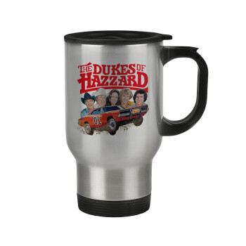 The Dukes of Hazzard, Stainless steel travel mug with lid, double wall 450ml