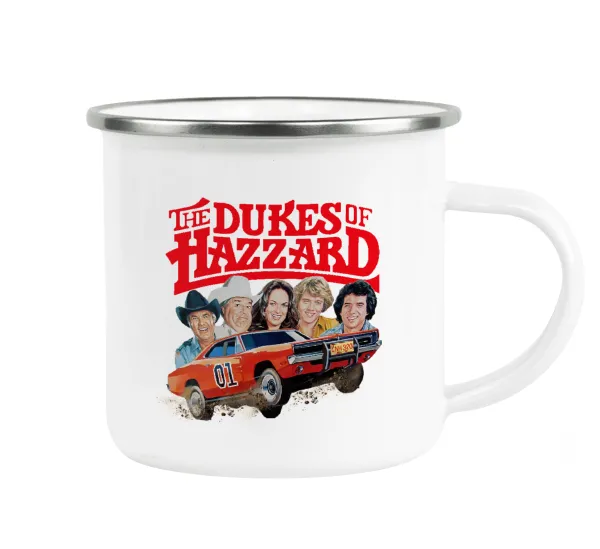 The Dukes of Hazzard — Metallic enamel cup white 360ml