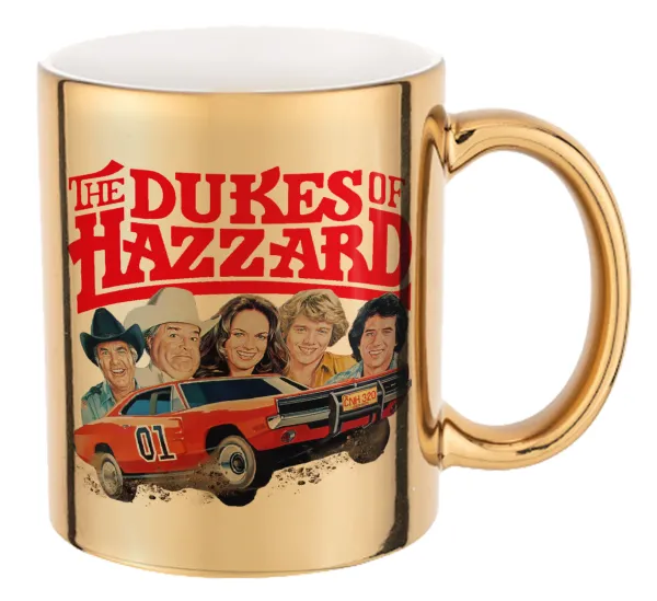 The Dukes of Hazzard — Mug ceramic, gold mirror, 330ml