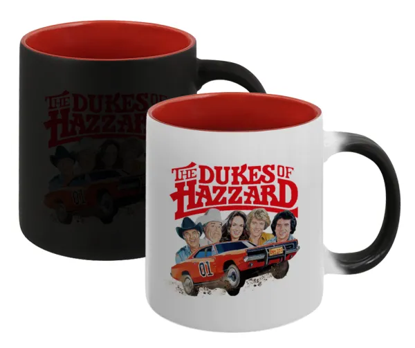 The Dukes of Hazzard — Κούπα Μαγική εσωτερικό κόκκινο, κεραμική, 330ml που αλλάζει χρώμα με το ζεστό ρόφημα