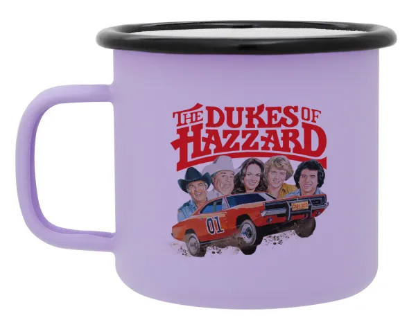 The Dukes of Hazzard — Metal enamel mug, matte light pastel purple, 360ml
