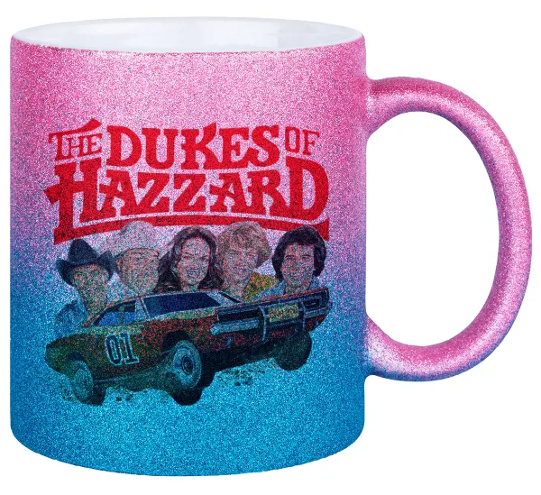 The Dukes of Hazzard — Κούπα Χρυσή/Μπλε Glitter, κεραμική, 330ml