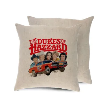 The Dukes of Hazzard, Μαξιλάρι καναπέ ΛΙΝΟ 40x40cm περιέχεται το  γέμισμα