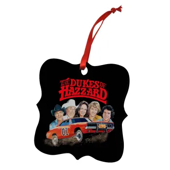 The Dukes of Hazzard, Christmas ornament polygon wooden 7.5cm