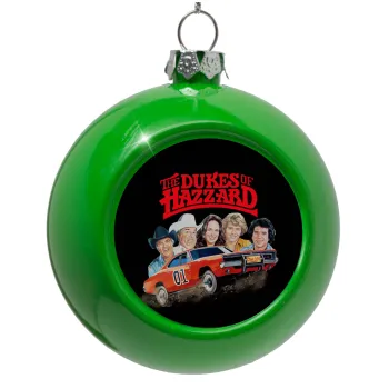 The Dukes of Hazzard, Green Christmas tree ornament bauble 8cm
