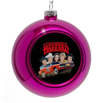 The Dukes of Hazzard, Purple Christmas tree ornament bauble 8cm