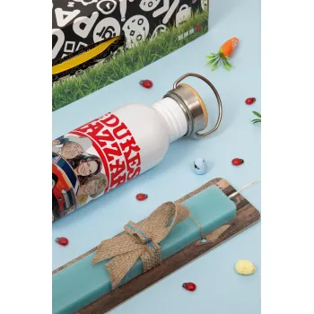 The Dukes of Hazzard, Πασχαλινή Λαμπάδα με παγούρι μεταλλικό (620ml, stainless steel) & κερί αρωματικό πλακέ (30cm) (ΤΙΡΚΟΥΑΖ)