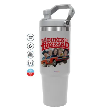 The Dukes of Hazzard, GREY color, 890ml (30oz) stainless Steel Tumbler with Handle