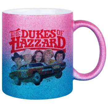 The Dukes of Hazzard, Κούπα Χρυσή/Μπλε Glitter, κεραμική, 330ml
