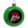 Green Christmas tree ornament bauble 8cm