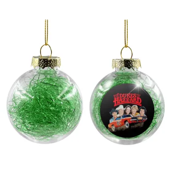 The Dukes of Hazzard, Transparent Christmas tree ball ornament with green filling 8cm