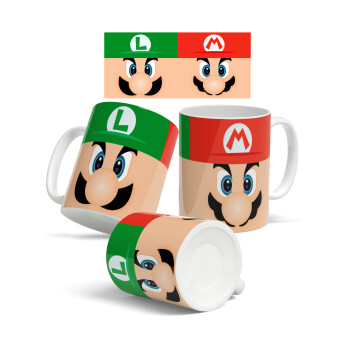 Mario and Luigi, Ceramic coffee mug, 330ml