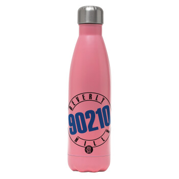 Beverly Hills, 90210, Metal mug thermos Pink Mat (Stainless steel), double wall, 500ml