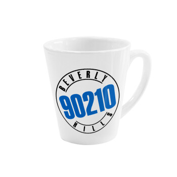 Beverly Hills, 90210, Κούπα κωνική Latte Λευκή, κεραμική, 300ml