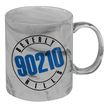 Beverly Hills, 90210, Κούπα κεραμική, marble style (μάρμαρο), 330ml