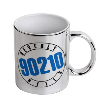 Beverly Hills, 90210, Mug ceramic, silver mirror, 330ml