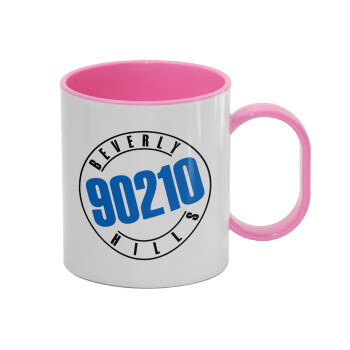 Beverly Hills, 90210, Κούπα (πλαστική) (BPA-FREE) Polymer Ροζ για παιδιά, 330ml