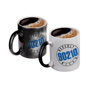 Beverly Hills, 90210, Color changing magic Mug, ceramic, 330ml when adding hot liquid inside, the black colour desappears (1 pcs)