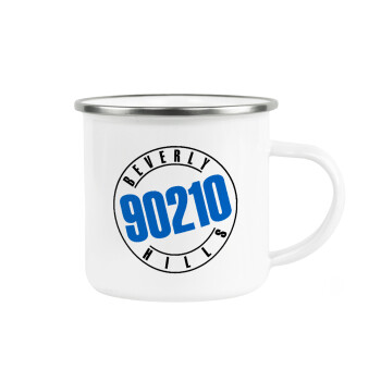 Beverly Hills, 90210, Metallic enamel cup white 360ml