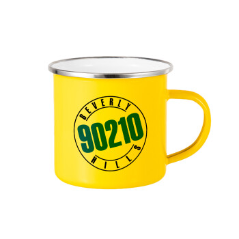 Beverly Hills, 90210, Yellow Enamel Metallic Cup 360ml