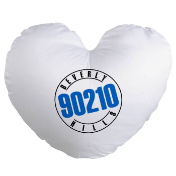 Beverly Hills, 90210, Μαξιλάρι καναπέ καρδιά 40x40cm περιέχεται το  γέμισμα