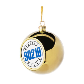 Beverly Hills, 90210, Χριστουγεννιάτικη μπάλα δένδρου Χρυσή 8cm