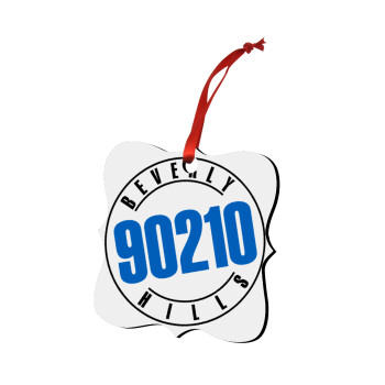 Beverly Hills, 90210, Στολίδι Χριστουγεννιάτικο στολίδι polygon ξύλινο 7.5cm