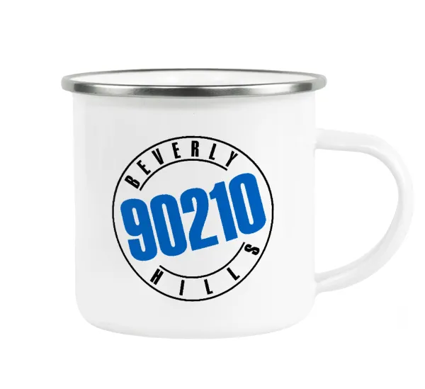 Beverly Hills — Metallic enamel cup white 360ml