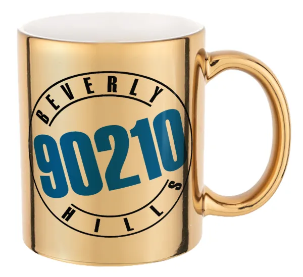 Beverly Hills — Mug ceramic, gold mirror, 330ml